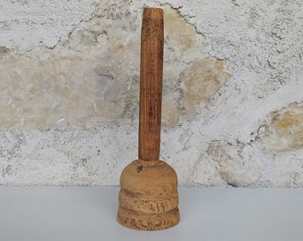 Antique wooden craftsman mallet, a French carving tool