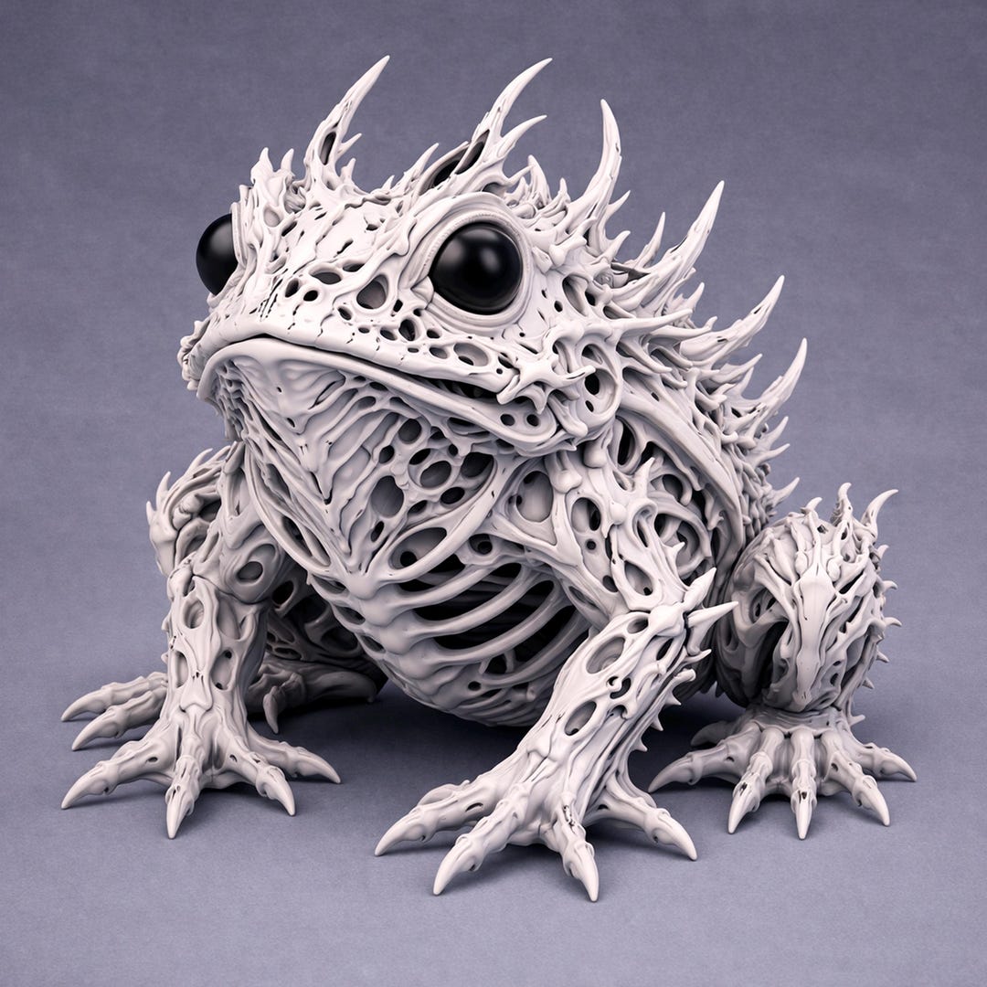 Frog Skeleton STL | Toad Skeleton 3d Print | Creepy Animal Skull STL ...