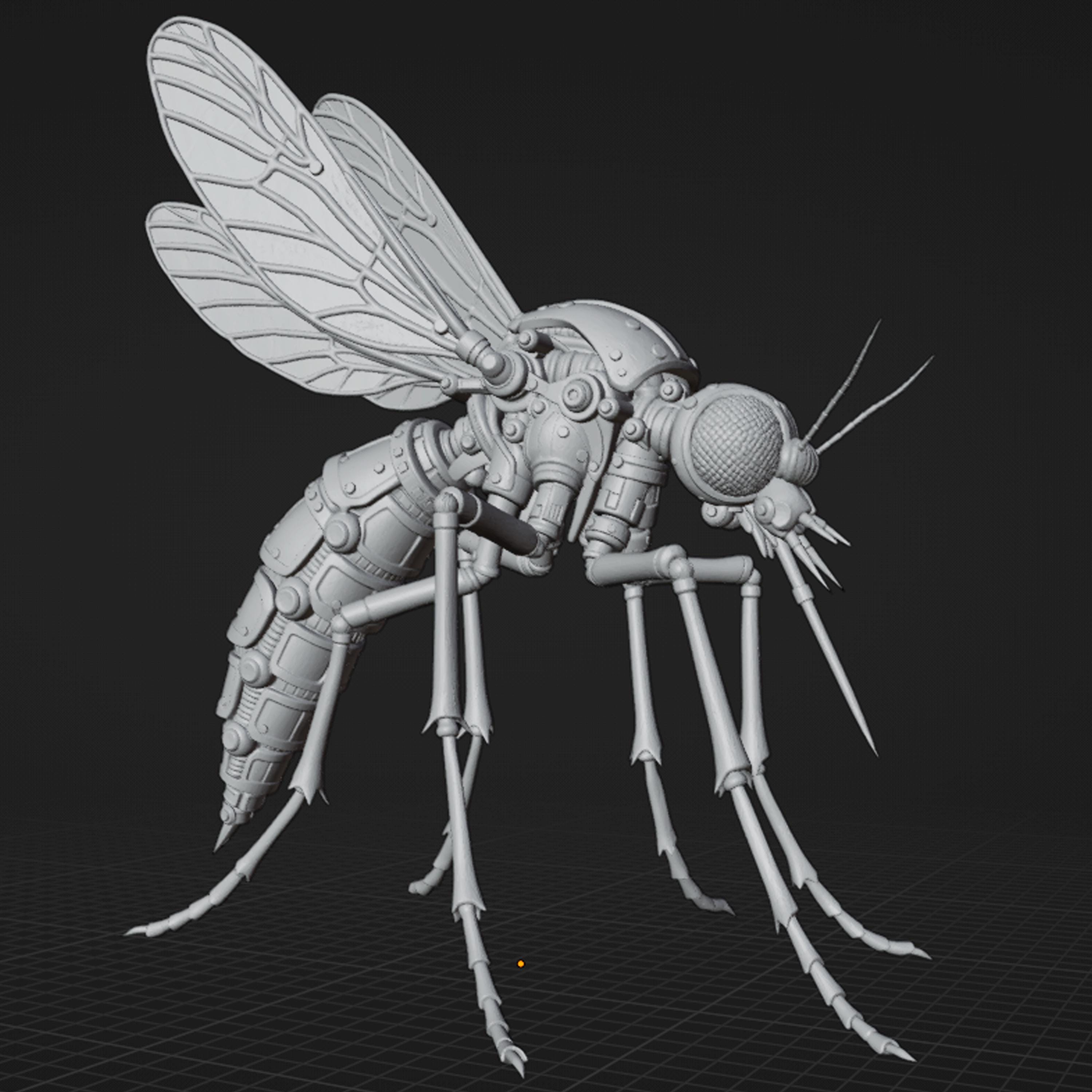 Modular Bug Sprite Mechanical Mosquito STL File – Steampunk Insect 3D Model for 3D ...