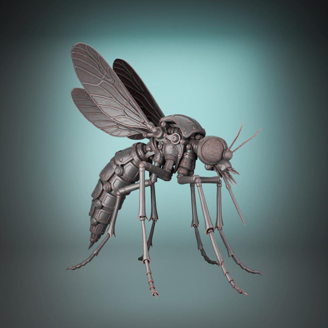 Mechanical Mosquito STL File – Steampunk Insect 3D Model for 3D ...