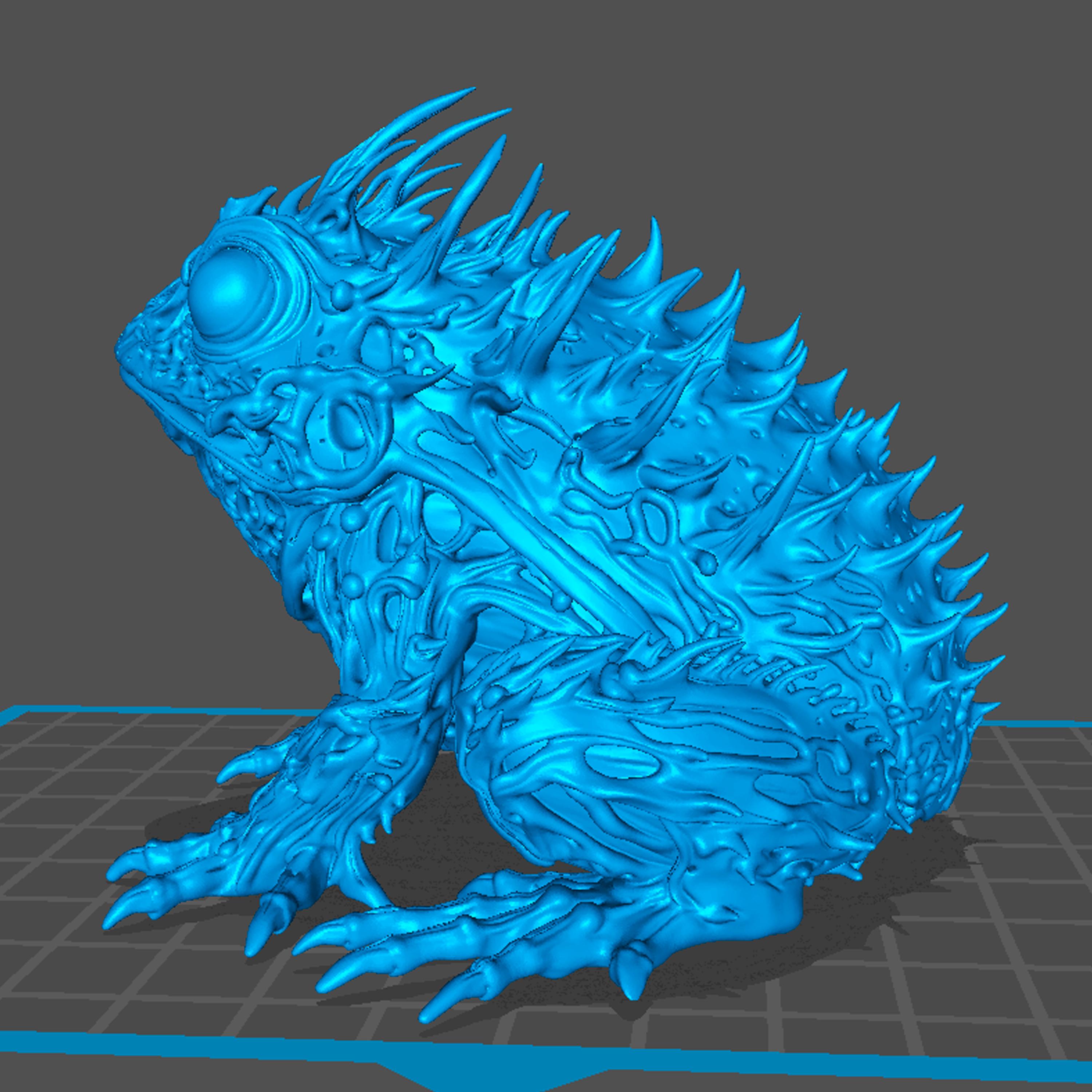 Toad Scull Frog Skeleton STL | Toad Skeleton 3d Print | Creepy Animal Skull STL ...