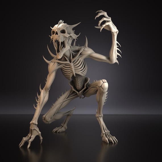 Nightmare Wendigo STL File for 3D Printing Horror Monster Figure Dark Fantasy Creature Model, resin print collectible Tabletop RPG miniature