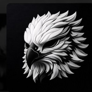 Adler Maske STL | Vogel Maske 3D Druckdatei | Fantasy Adler Cosplay Maske | Digitaler Download