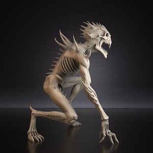 Wendigo STL, horror STL, monster STL, resin miniature