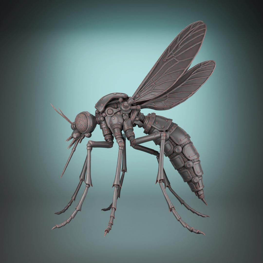 Mechanical Mosquito STL File – Steampunk Insect 3D Model for 3D ...