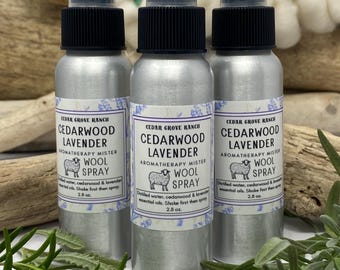 Cedarwood Lavender Wool Spray, Woven Wall Hanging & Room Moth Protection, Essential Oils, Aromatherapy Home