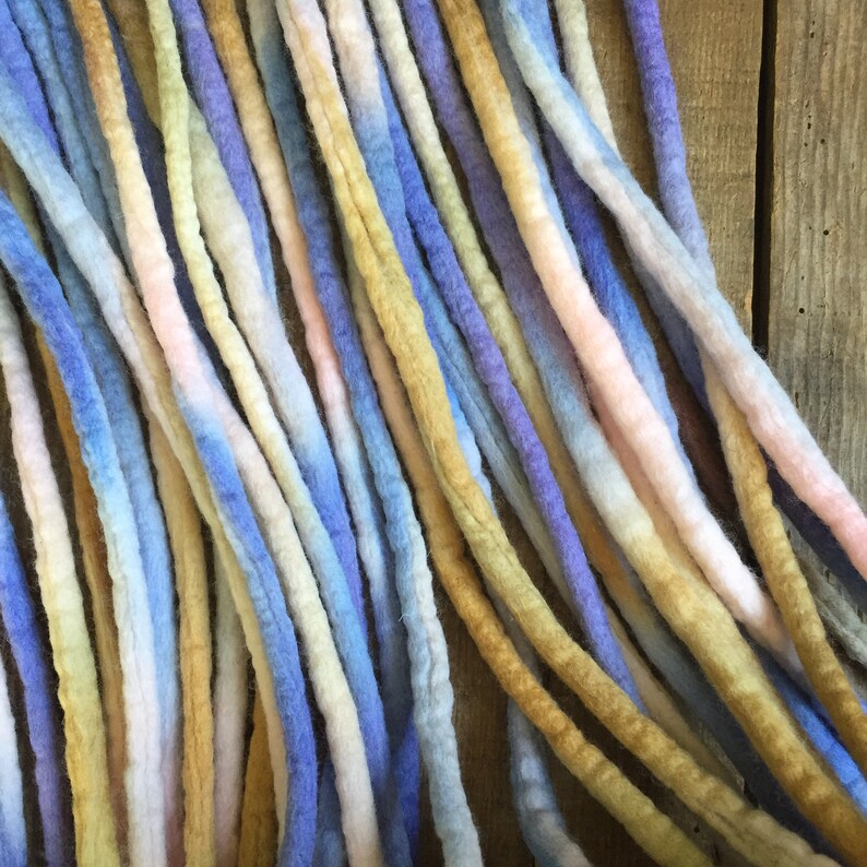 SANDWASHED Dreads Soft Merino Wool Dreadlocks Earthy Pastel Etsy