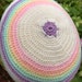 Clarince Grayson reviewed Pastel rainbow kippah yarmulke unicorn colors jewnicorn or YOUR colors bat mitzvah baby naming. Always CUSTOM crocheted just for you.