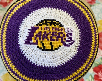 A Basketball kippah LA Lakers Nuggets Dodgers Bulls yarmulke or YOUR sports team. Always custom crocheted just for you.