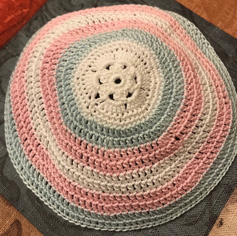 Pastel rainbow kippah yarmulke unicorn colors jewnicorn or image 1