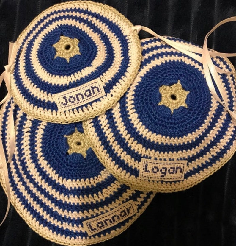 Black Lives Matter kippah yarmulke hand crocheted and cross image 7