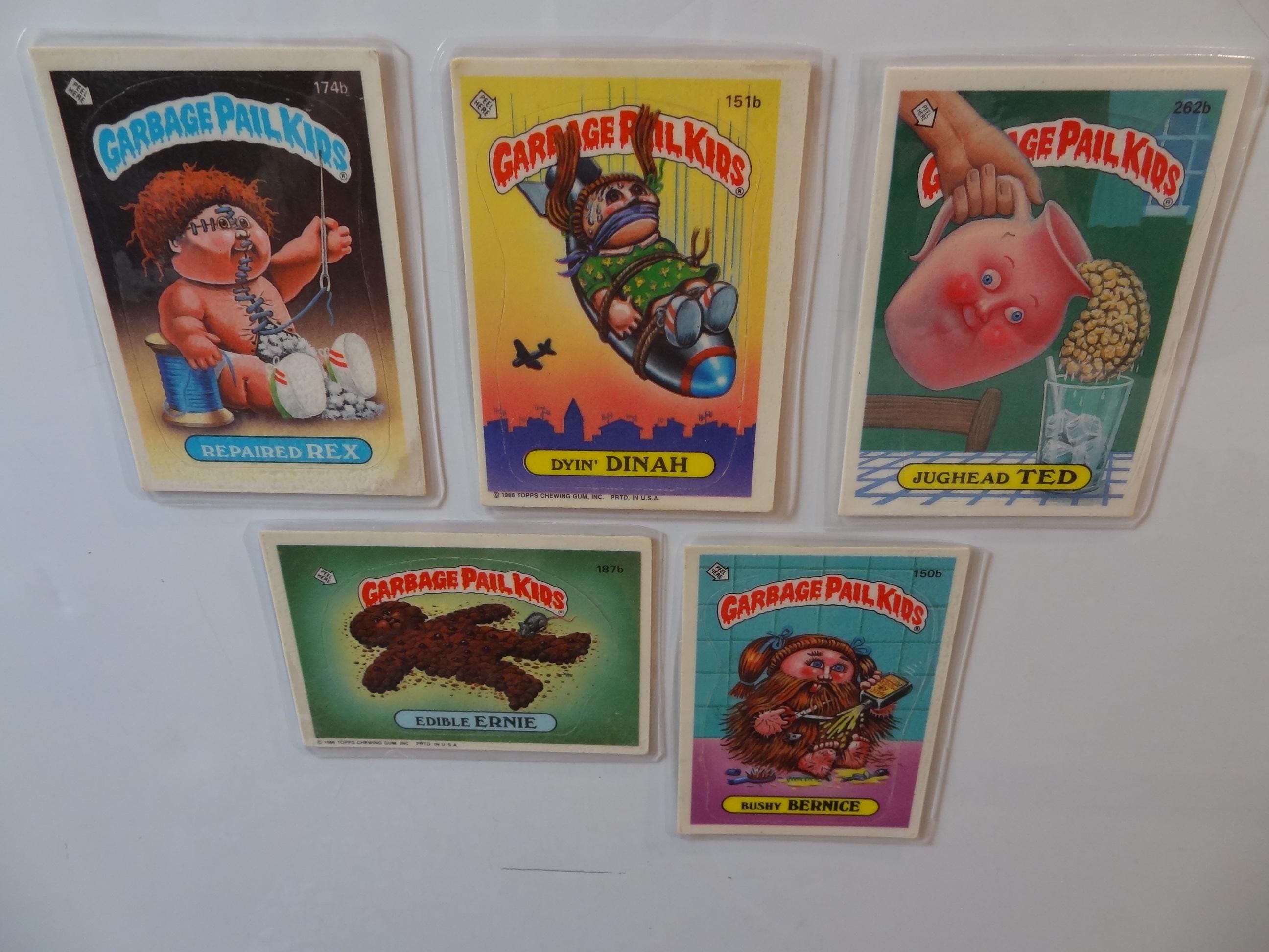 Garbage Pail Kids Magnets (set of 5) Repaired Rex, Dyin Dinah, Jughead Ted, Edible Ernie - Thumbnail 2