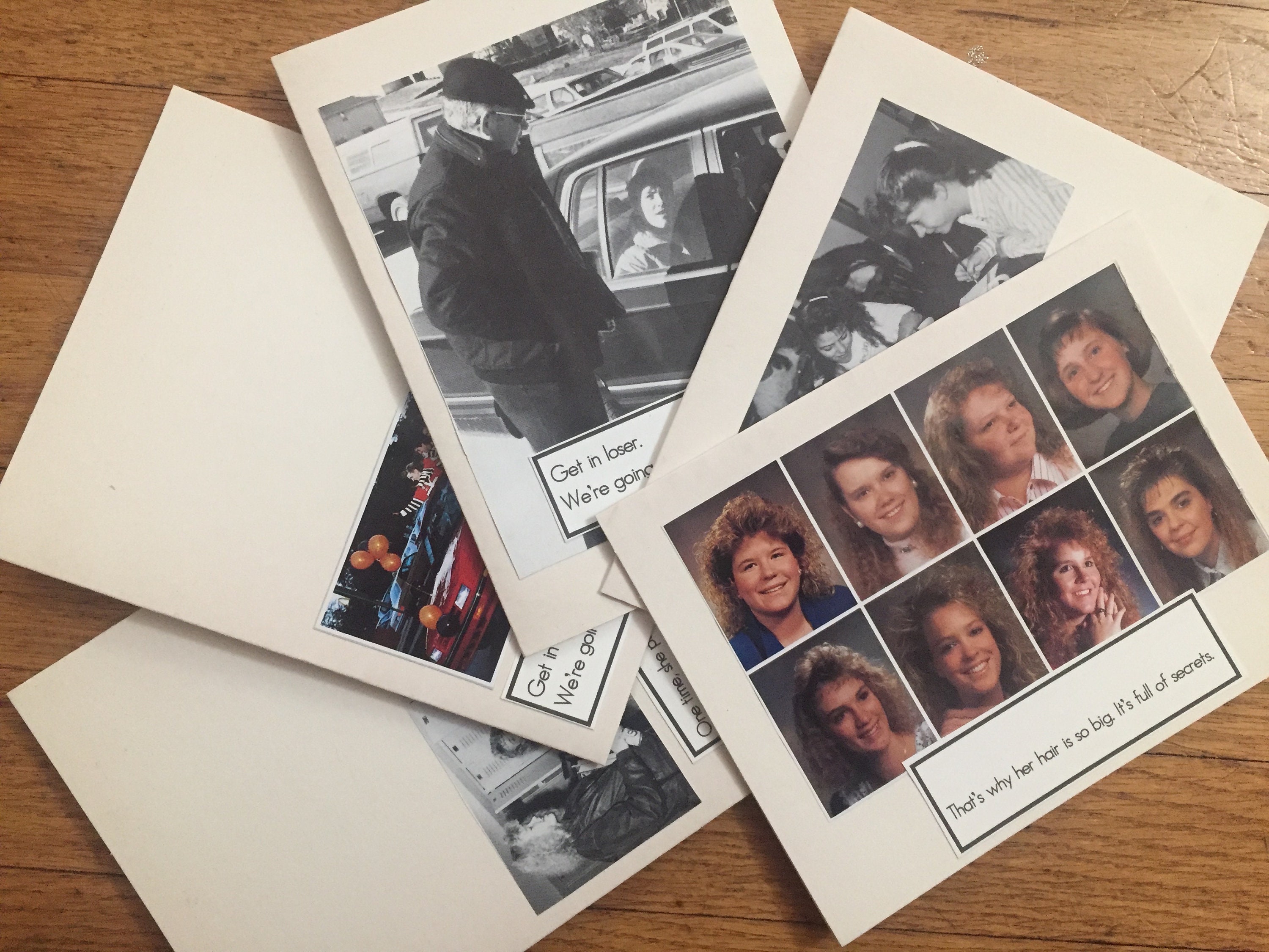 Note Cards - Vintage Yearbook Photos with Movie Quotes - Image 1