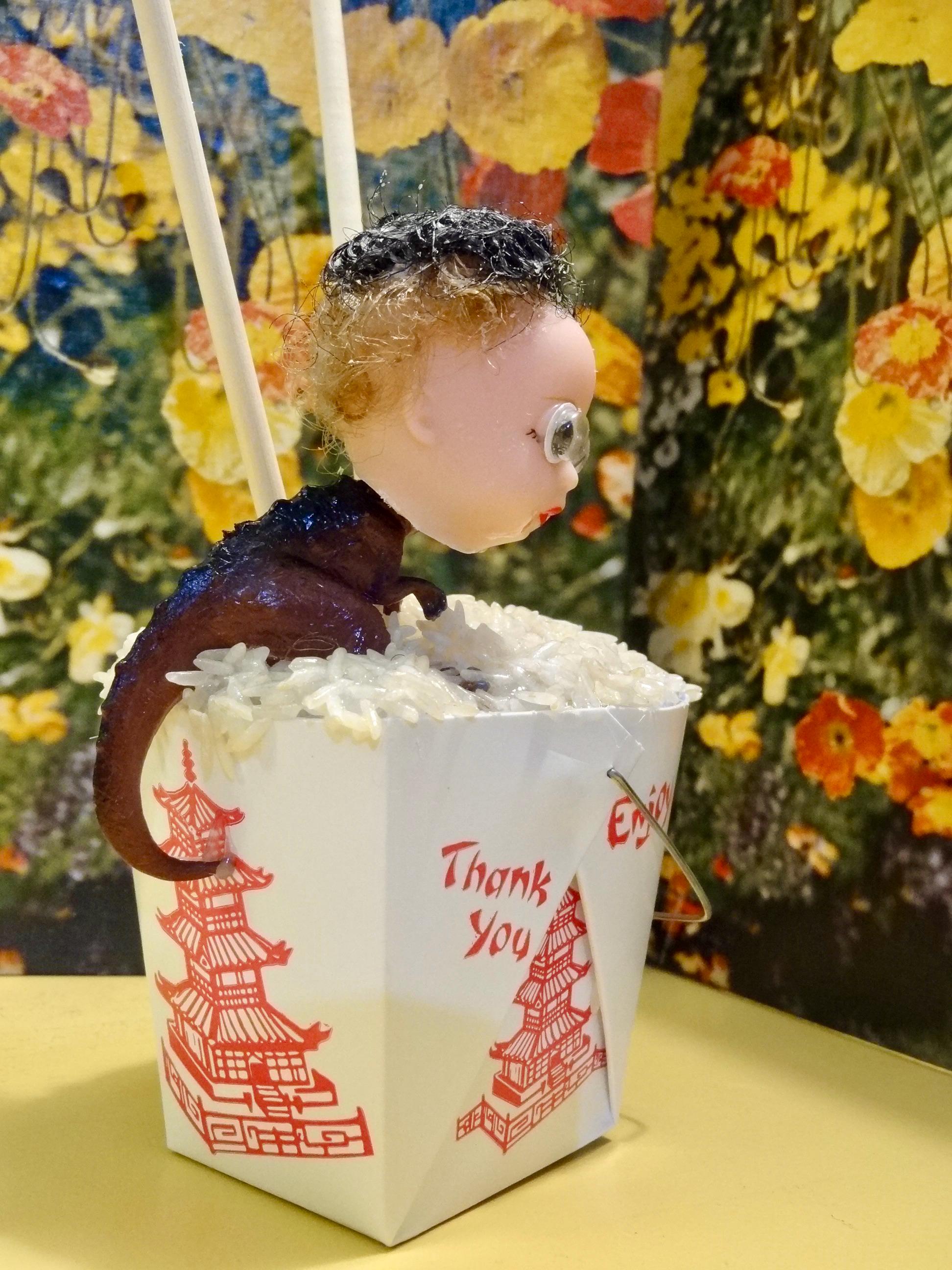 Faux Food Toy Sculpture with Dinosaur in Chinese Food - Thumbnail 7