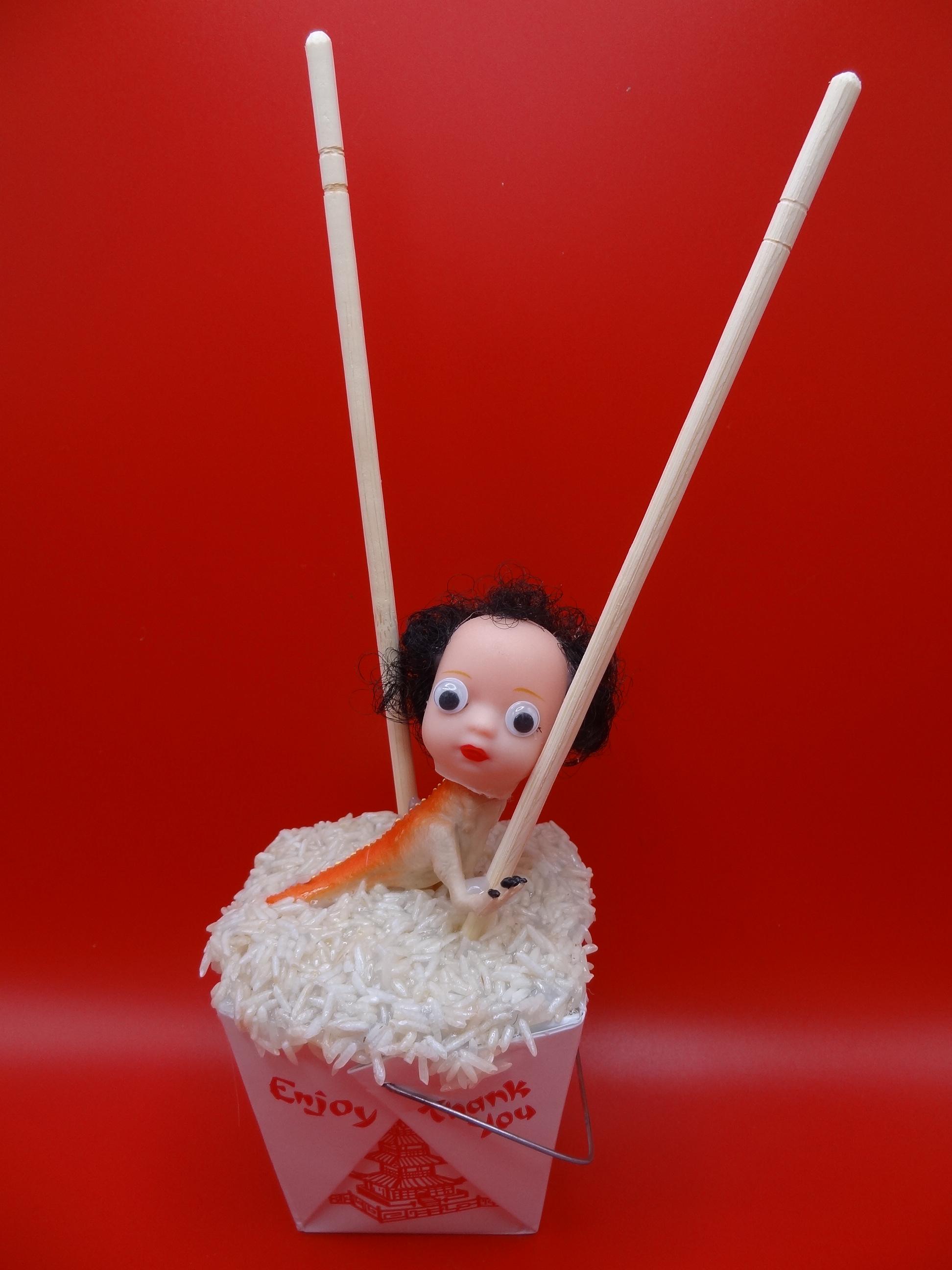 Art Sculpture Chinese Food Dinosaur Baby Head - Thumbnail 2