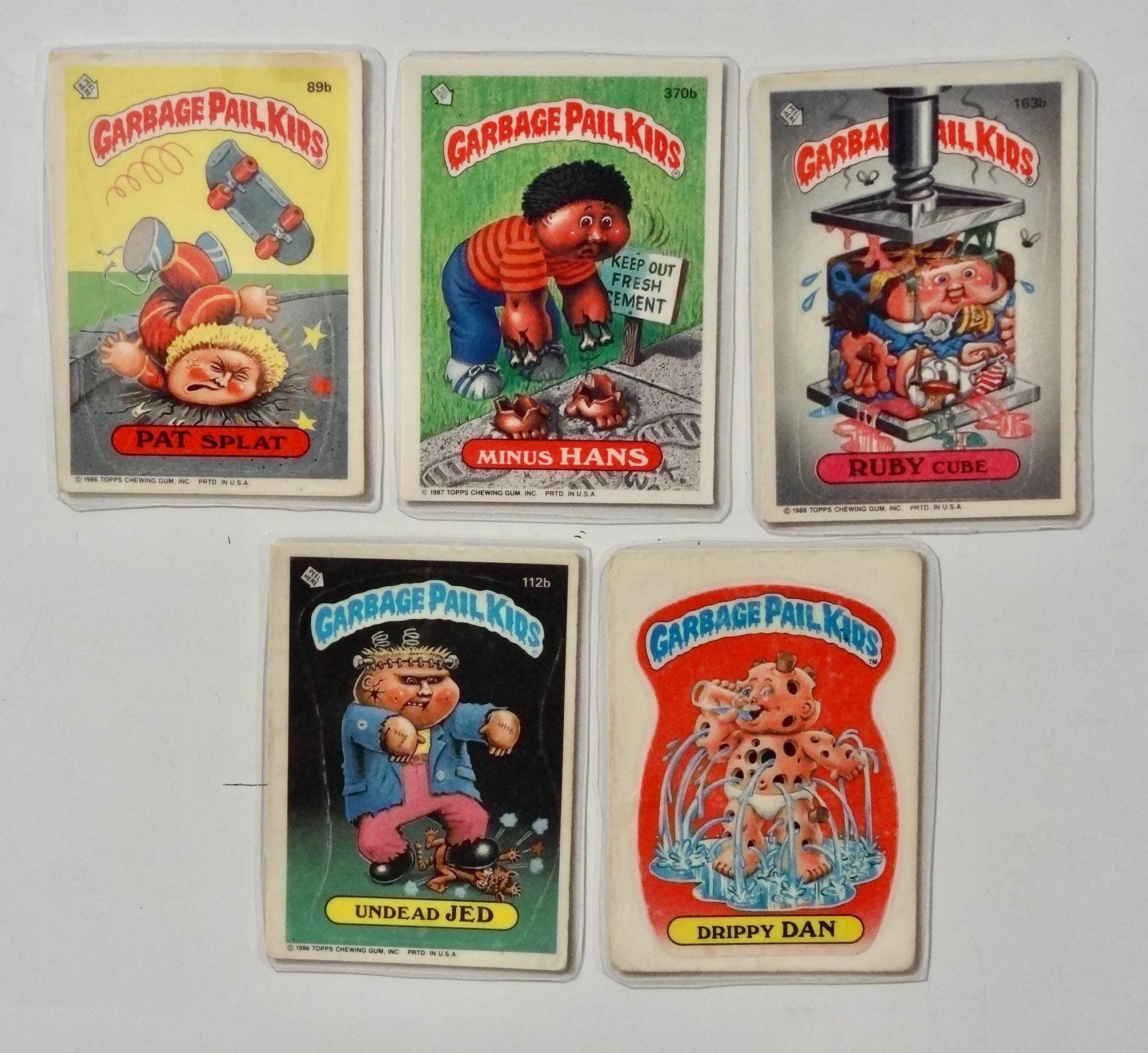 Garbage Pail Kids Magnets (set of 5) Pat Splat, Ruby Cube, Drippy Dan, Undead Jed, Minus Hans - Thumbnail 2