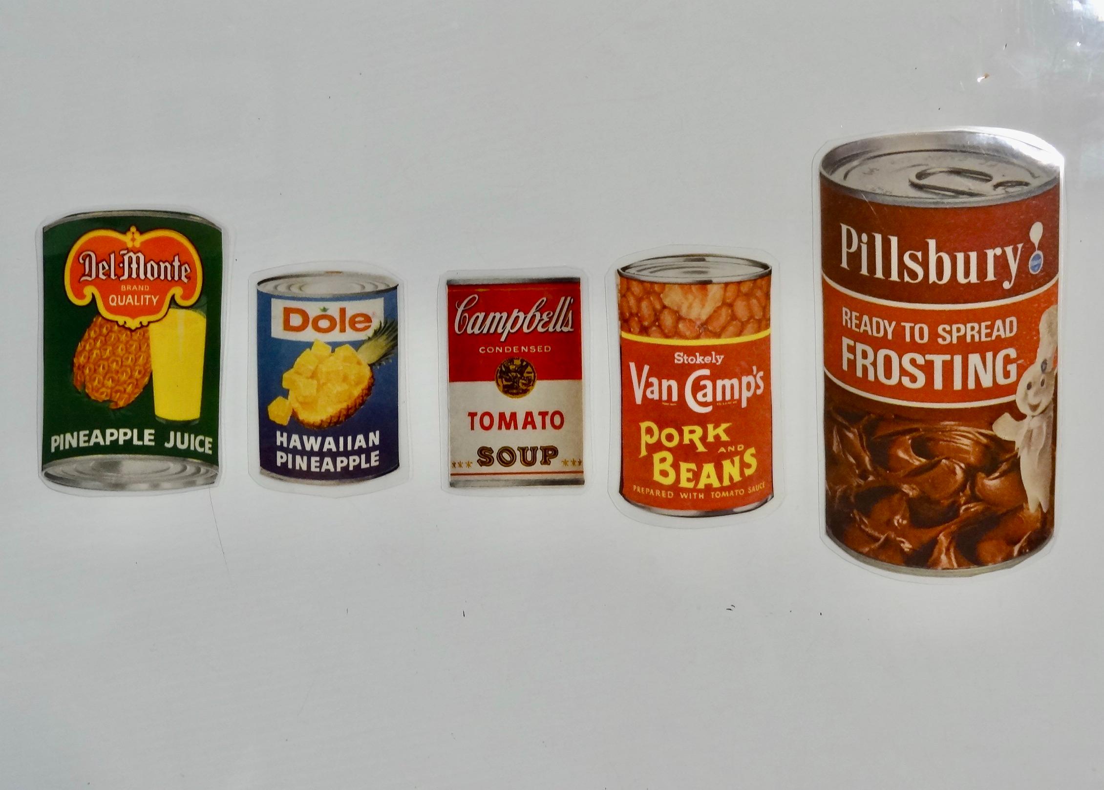 Refrigerator Magnets - Vintage Canned Goods - Set of 5 - Thumbnail 2