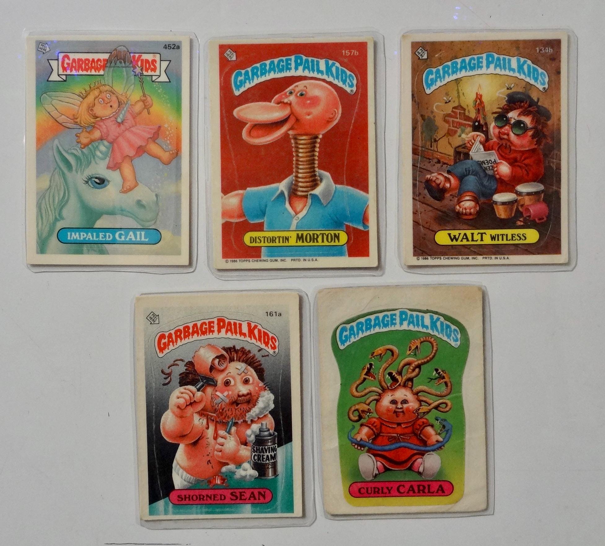 Garbage Pail Kids Magnets (set of 5) Impaled Gail, Curled Carla, Distortin Morton, Walt Witless, Shorned Sean - Thumbnail 2