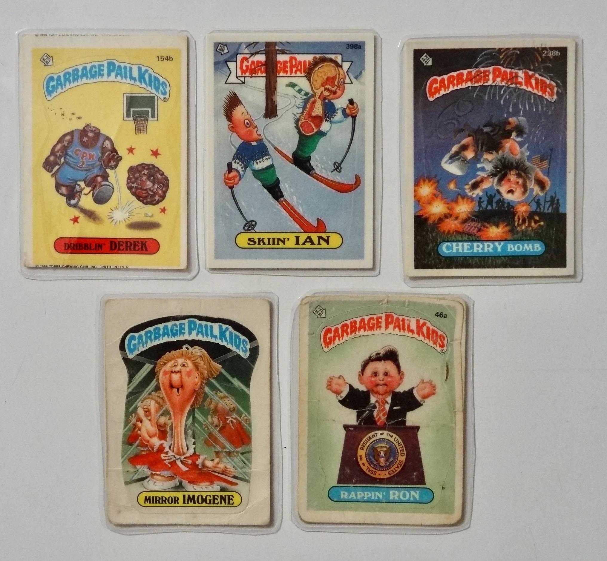 Garbage Pail Kids Magnets (set of 5) Dribblin Derek, Skiin Ian, Cherry Bomb, Rappin Ron, Mirror Imogene - Thumbnail 2