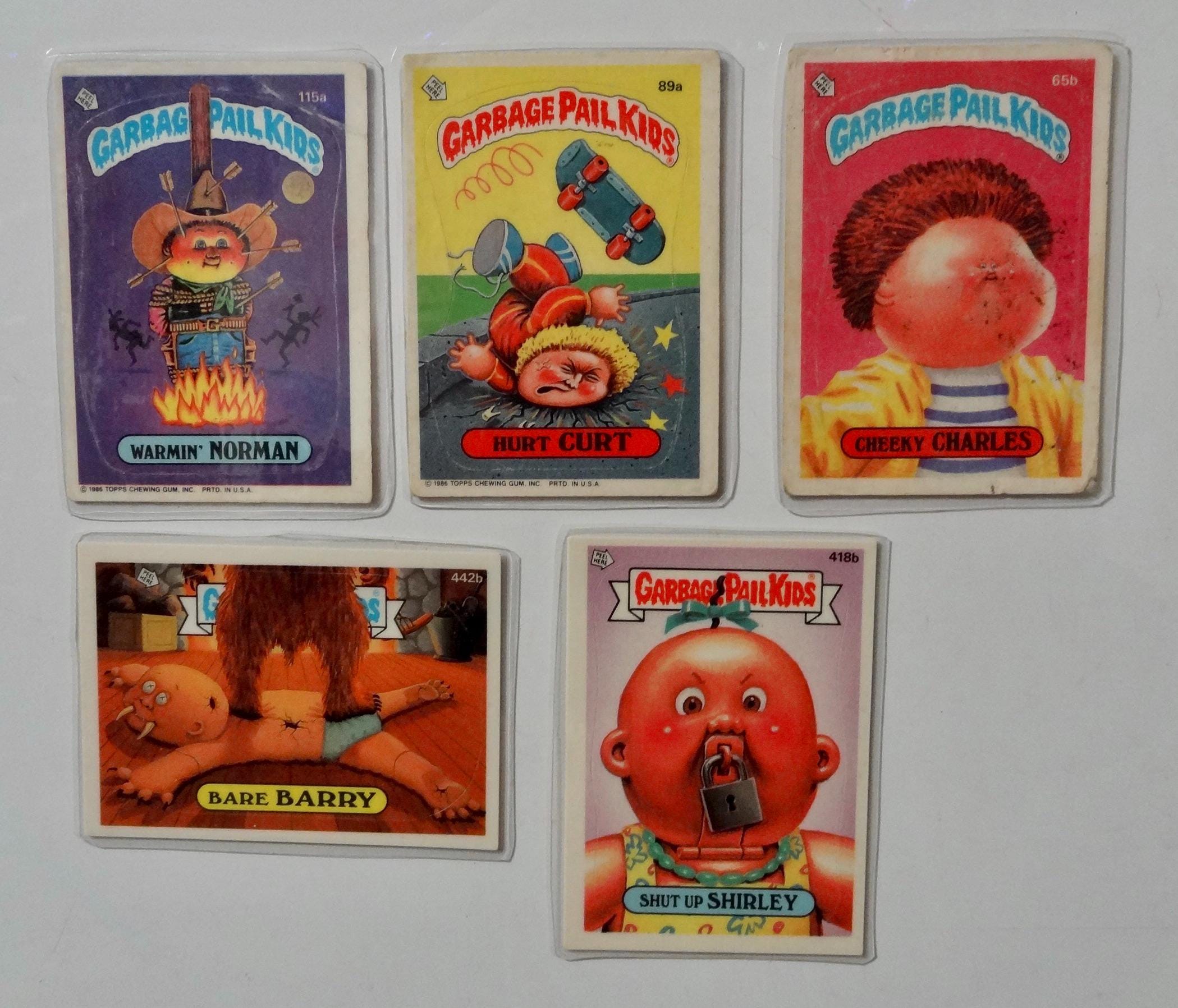 Garbage Pail Kids Magnets (set of 5) Warmin' Norman, Hurt Curt, Cheeky Charles, Bare Barry, Shut Up Shirley - Thumbnail 2