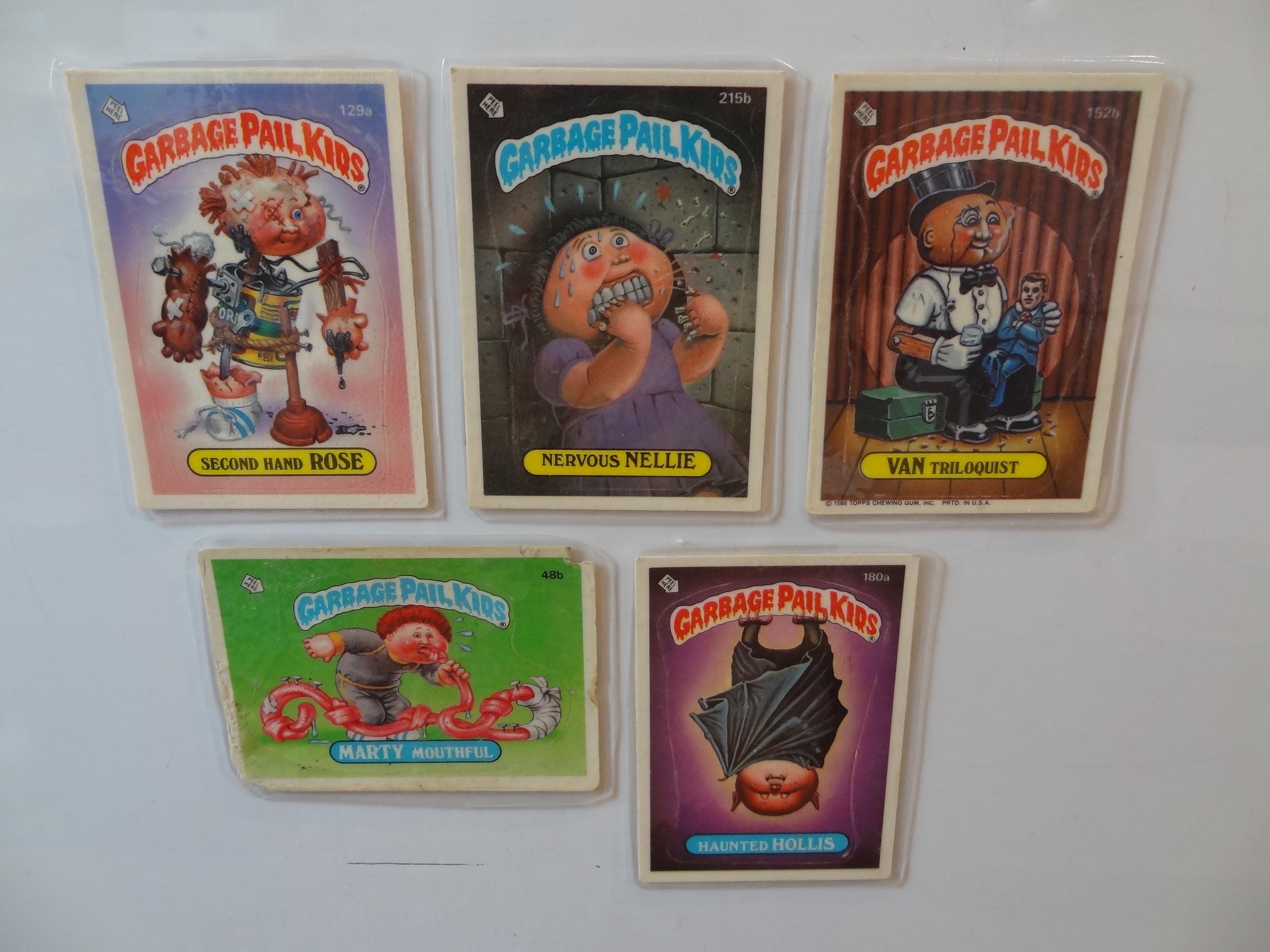 Garbage Pail Kids Magnets (set of 5) Nervous Nellie, Marty Mouthful, Haunted Hollis, Second Hand Rose, Van Triloquist - Thumbnail 2