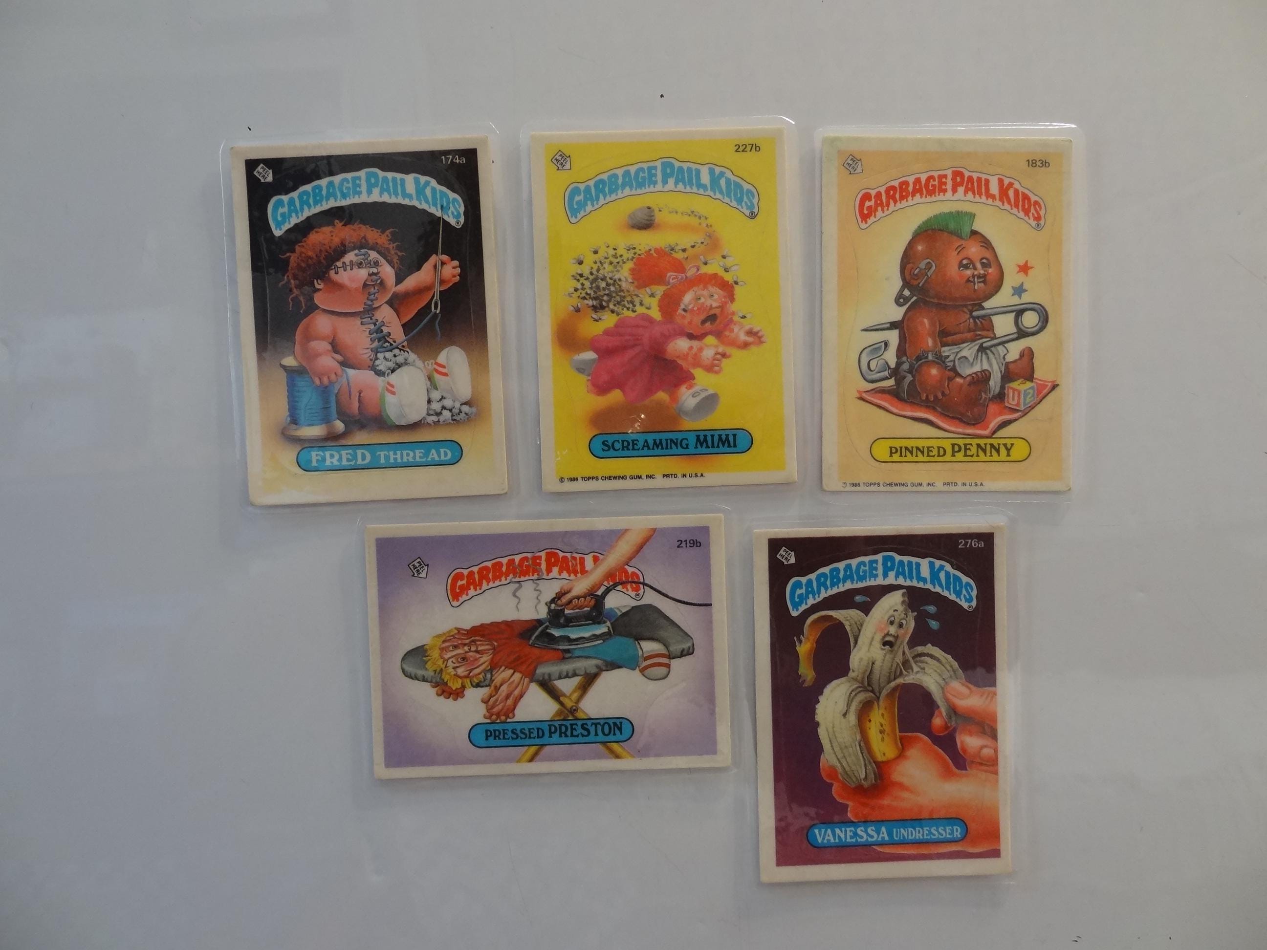 Garbage Pail Kids Magnets (set of 5) Fred Thread, Screaming Mimi, Pinned Penny, Pressed Preston, Vanessa Undresser - Thumbnail 2