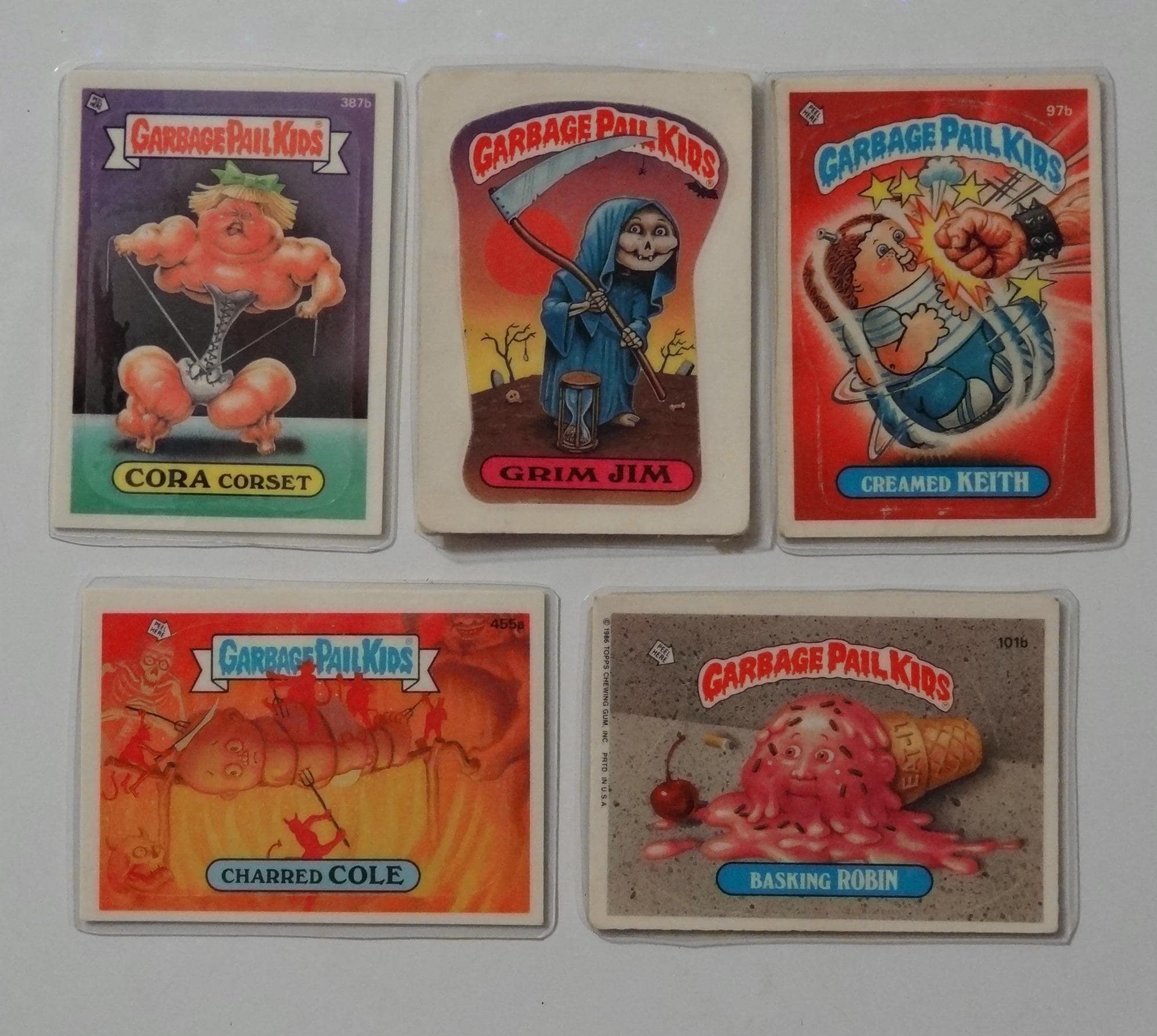 Garbage Pail Kids Magnets (set of 5) Cora Corset, Creamed Keith, Grim Jim, Charred Cole - Thumbnail 2