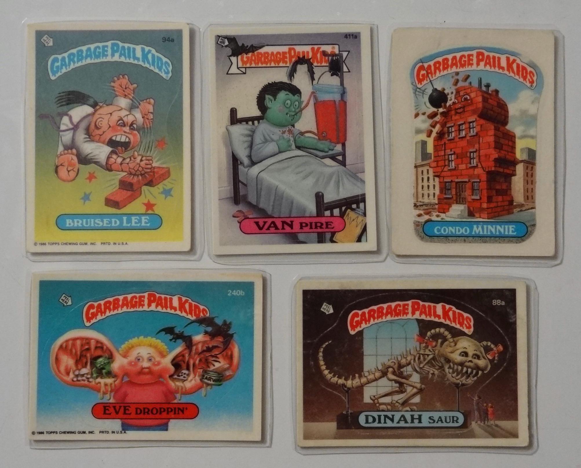 Garbage Pail Kids Magnets (set of 5) Bruised Lee, Van Pire, Condo Minnie, Dinah Saur, Eve Droppin - Thumbnail 2