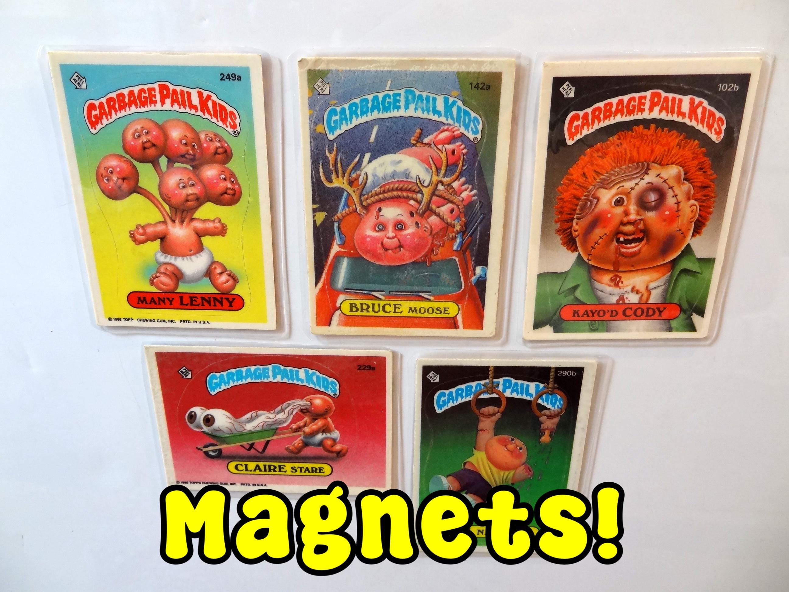 Garbage Pail Kids Magnets (set of 5) Many Lenny, Bruce Moose, Claire Stare and Jim Nauseum - Image 1