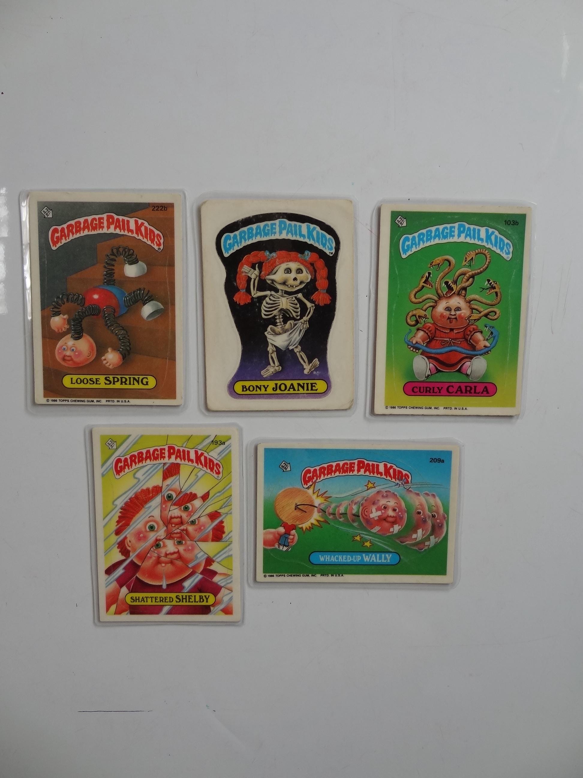 Garbage Pail Kids Magnets (set of 5) Bony Joanie, Curly Carla, Shattered Shelby, Loose Spring, Whacked Up Wally - Thumbnail 2