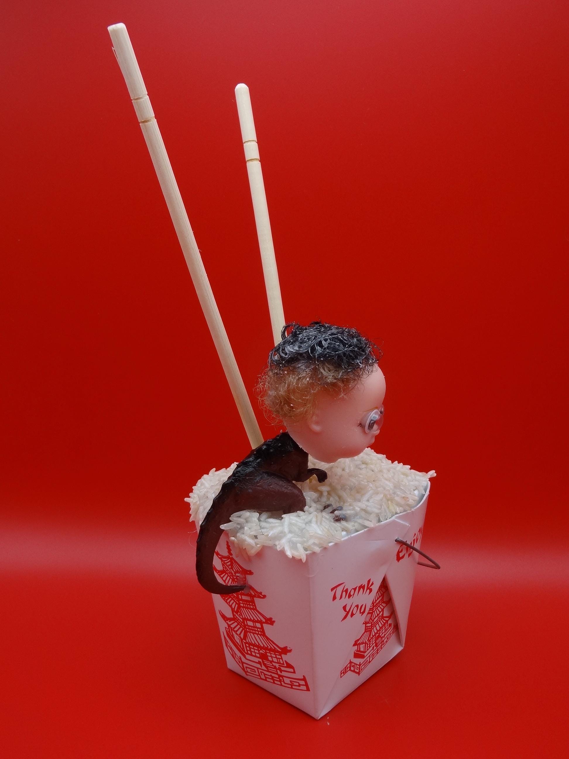 Faux Food Toy Sculpture with Dinosaur in Chinese Food - Thumbnail 2