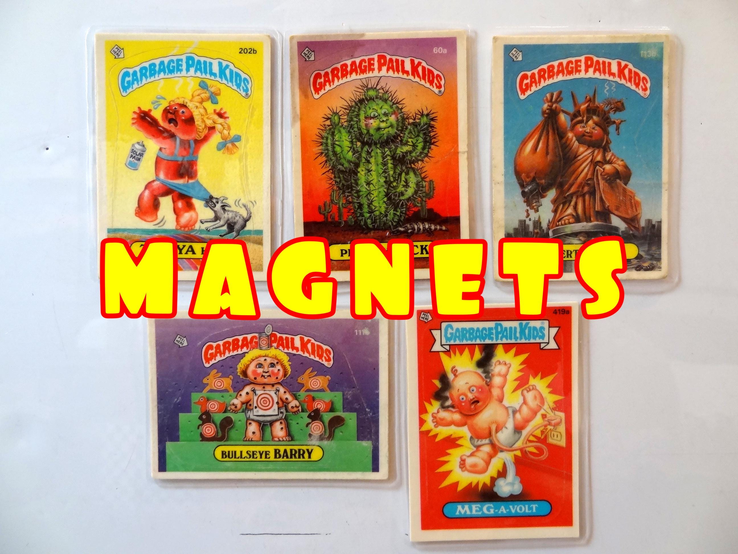 Garbage Pail Kids Magnets (set of 5) Prickly Rick, Tanya Hide, Liberty Libby, Meg-A Volt