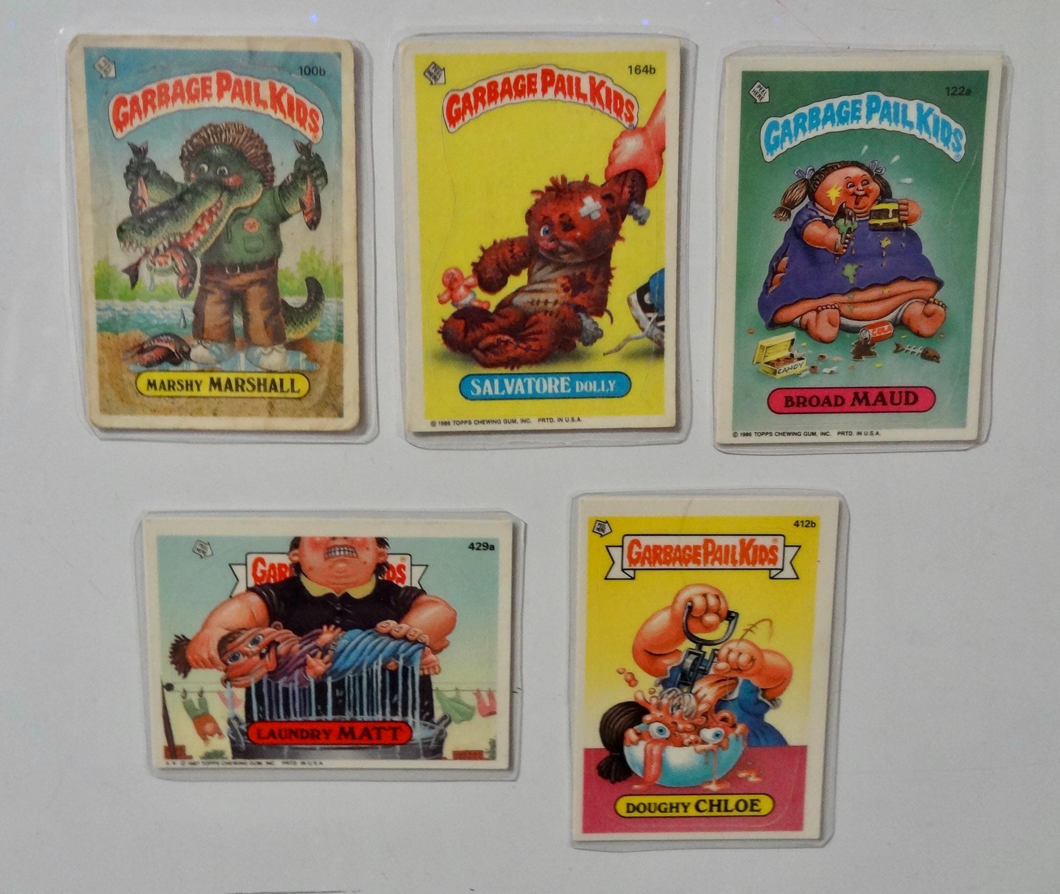 Garbage Pail Kids Magnets (set of 5) Doughy Chloe, Salvatore Dolly, Broad Maud, Marshy Marshall, Laundry Matt - Thumbnail 2