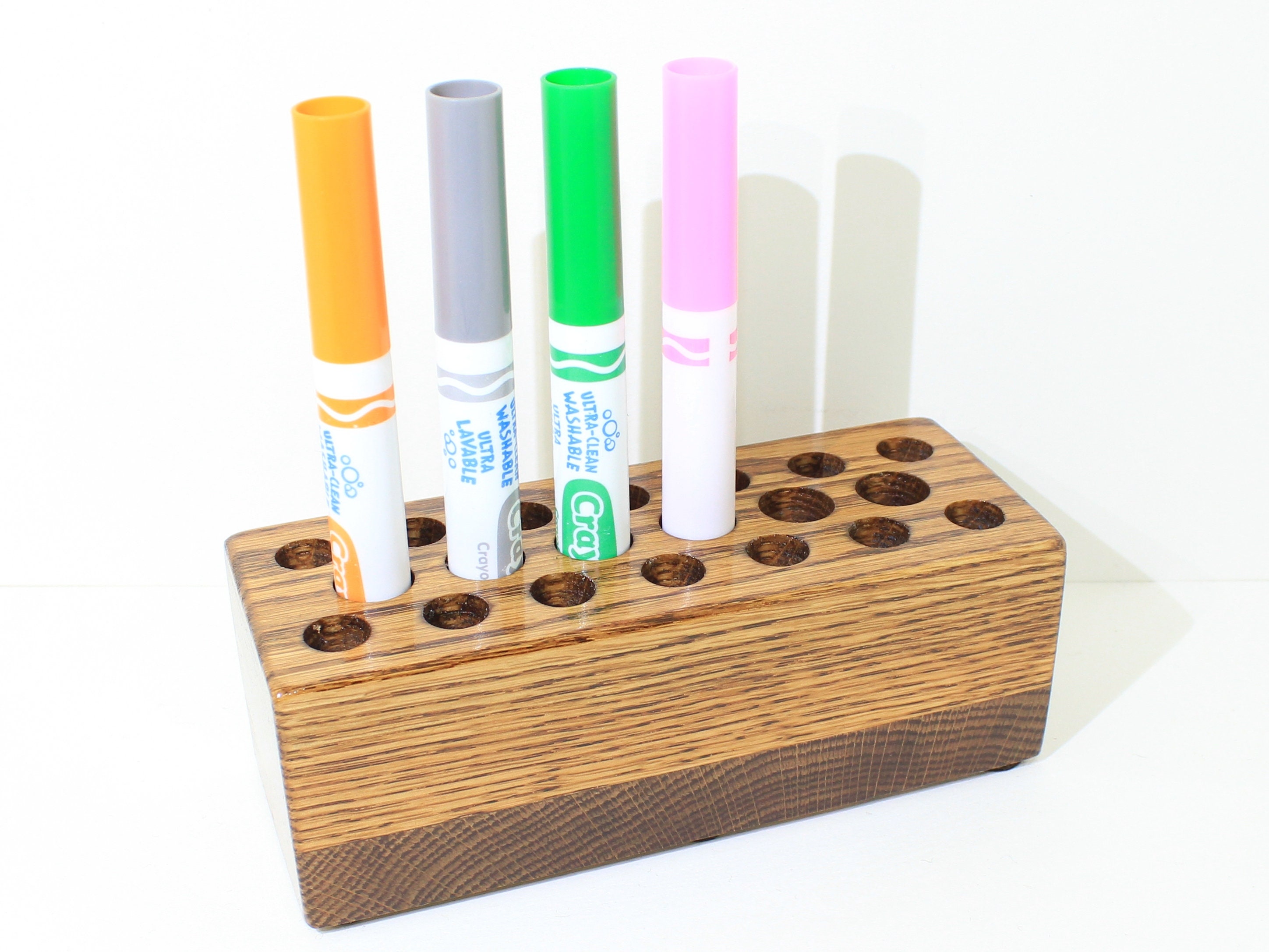 Pen Display Wooden Marker Holder Tool Holder Office Etsy