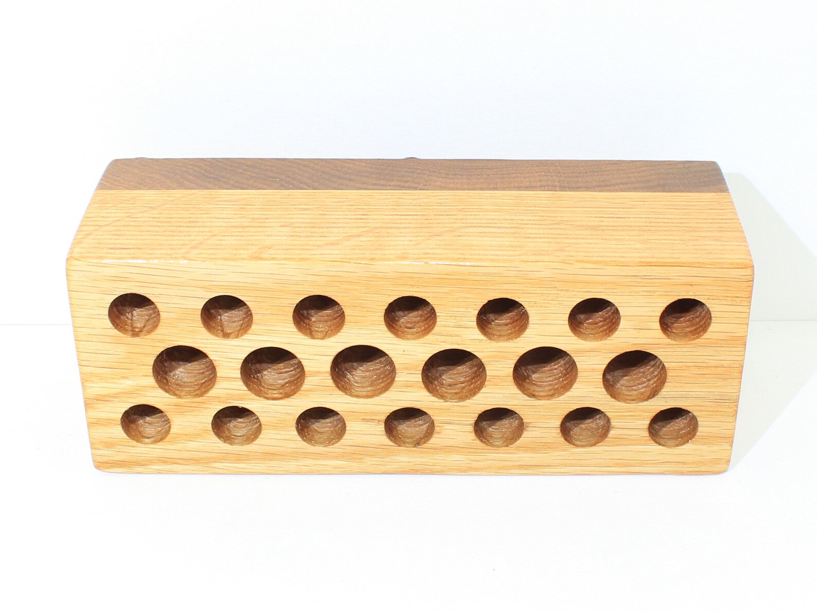 Red Oak Wooden Marker Holder Pen Display Stylus Display Etsy