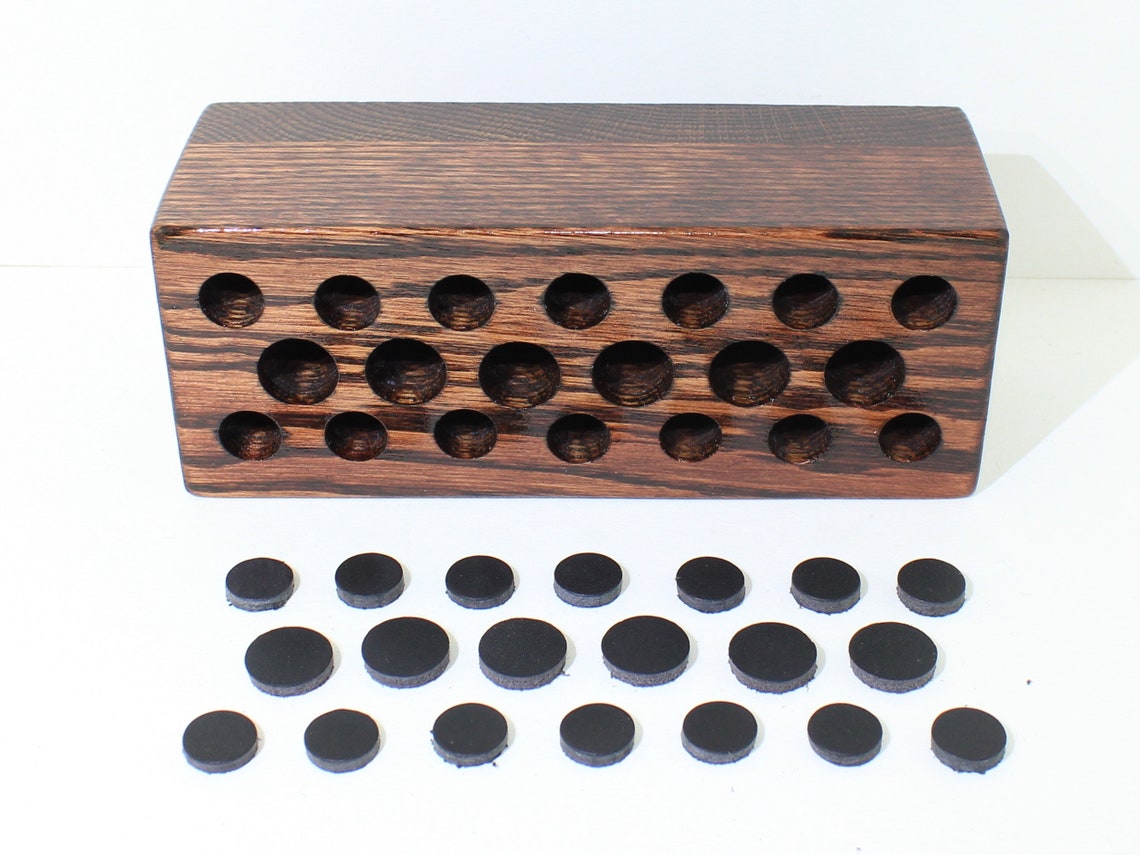 Red Oak Wooden Marker Holder Pen Display Stylus Display Etsy