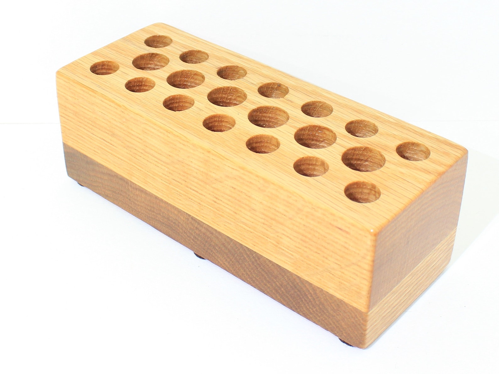 Red Oak Wooden Marker Holder Pen Display Stylus Display Etsy