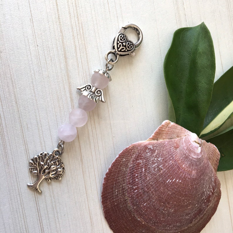 Small Birthday Gift Quartz Rose 8mm Pink Small Angel Rose image 0