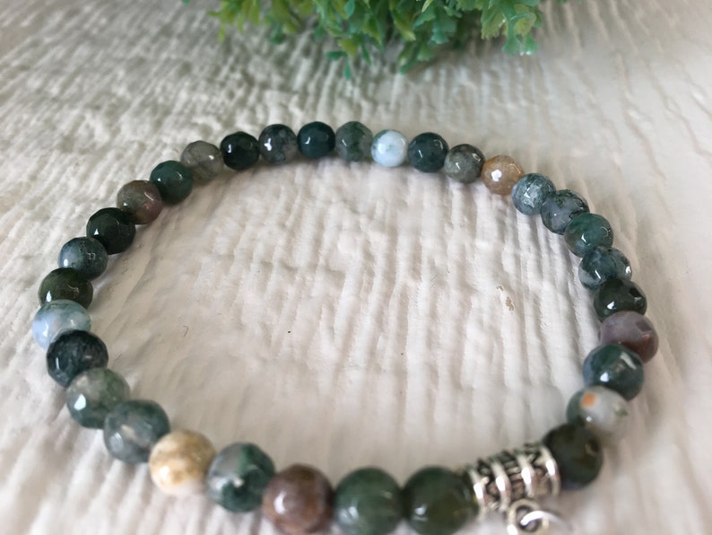 Brothers Friend Gift, Inukshuk 6mm Bracelet, Inukshuk for Mom, Inuit Agate Indian, Natural Gemstone, Unisex Inukshuk, Quebec Gift Bracelet image 5