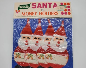 Vintage Santa Money Holders New Old Stock