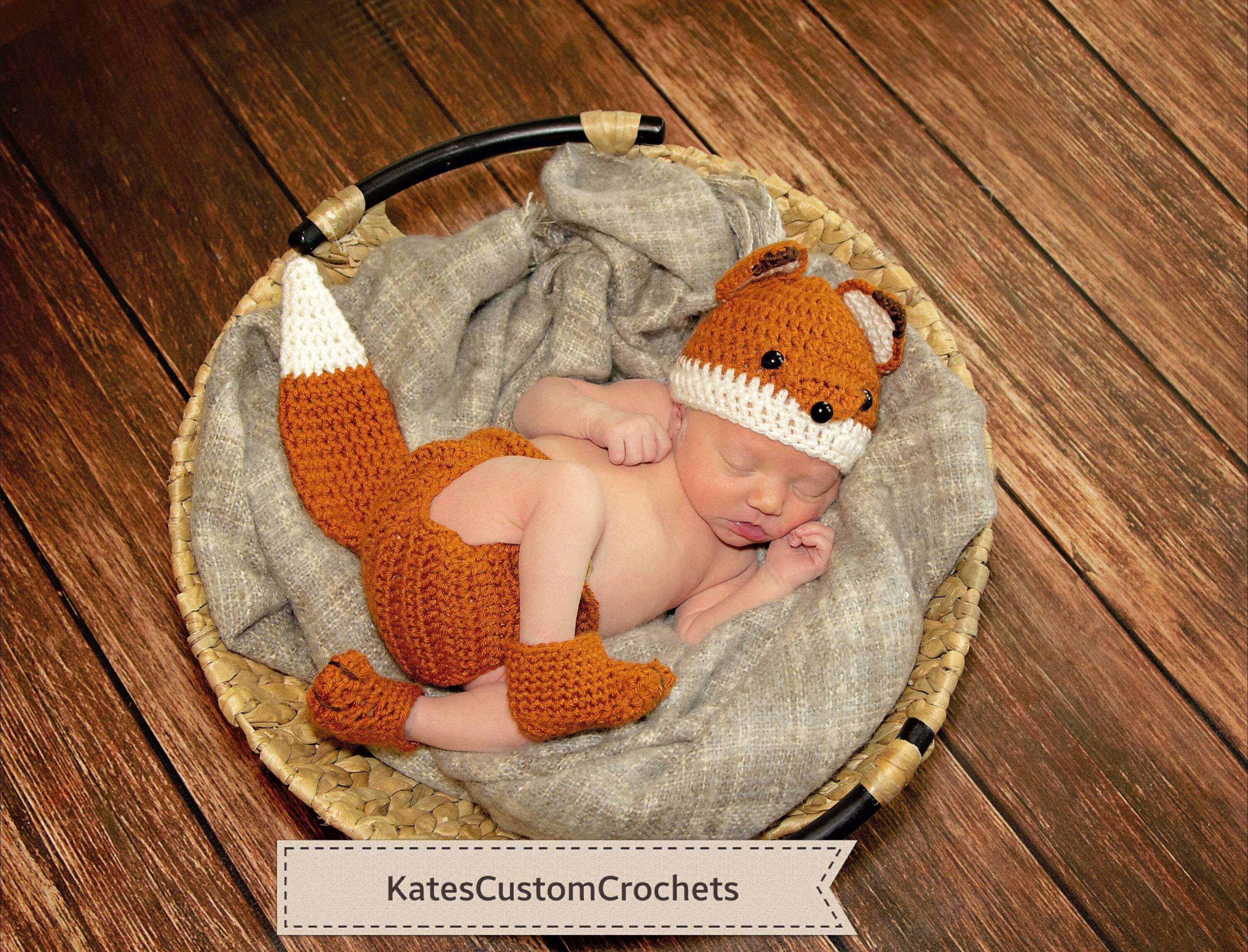 Crochet Newborn Fox Outfit Baby Girl or Boy Woodland Costume Etsy UK