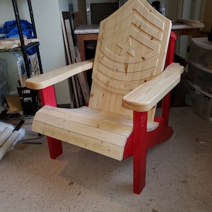 Adirondack chair cnc plans DXF file
