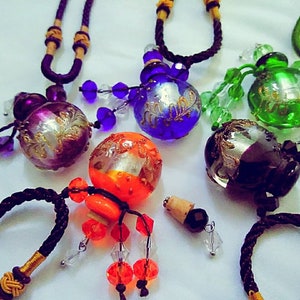 Essential Oil Diffuser Necklace- Aromatherapy Necklace- Essential Oil Pendant- Murano Glass Aromatherapy Necklace