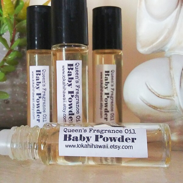 Baby Powder Body Oil- Fragrance Oil- Baby Powder Roll On- Powdery Fresh Body Oil- Uncut Perfume Roll On- Alcohol Free- Roll On