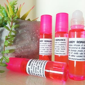 Candy Romance- Roll On Fragrance Oil- Candy Scented Roll On- Women&#39;s Body Oil- Perfume- Alcohol Free- 10ml Roller Ball