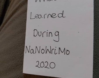 What I Learned During NaNoWriMo 2020