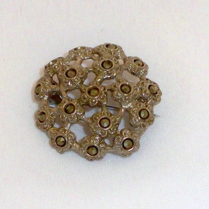 Art Deco  Brooch: Vintage Costume Jewelry, Marcasite Style