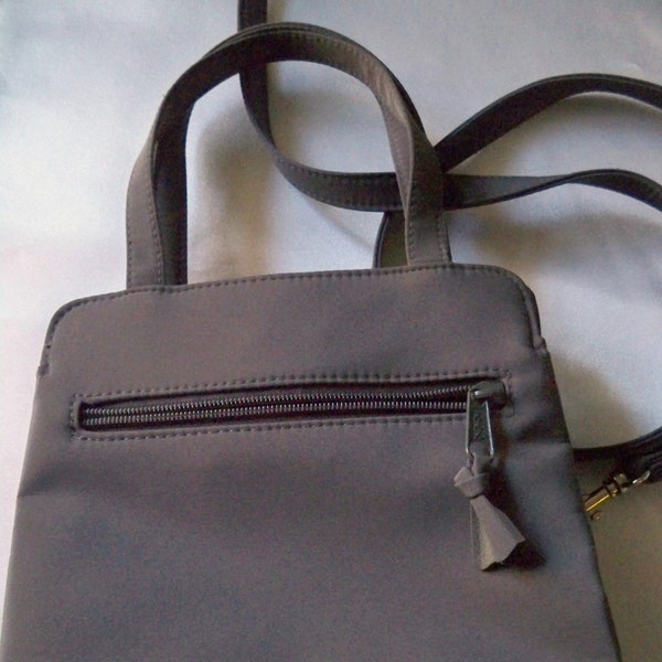 Kathy Ireland Handbag, Vintage 1990's Style, Small Gray Bag, Attachable Shoulder Straps