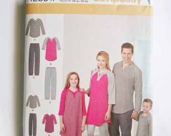 Activewear Pattern, Knit Top, Pants, Family Sewing, Adults, Teens, Children, Simplicity 1285