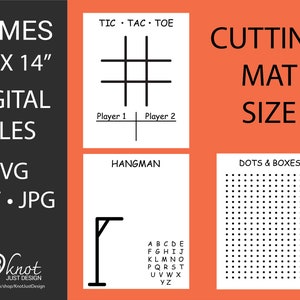 Games Bundel, perfect voor een flexibele snijplank met Dry Erase markers, Afdrukbaar, Instant Download Digital Cut File, SVG, PDF Cricut
